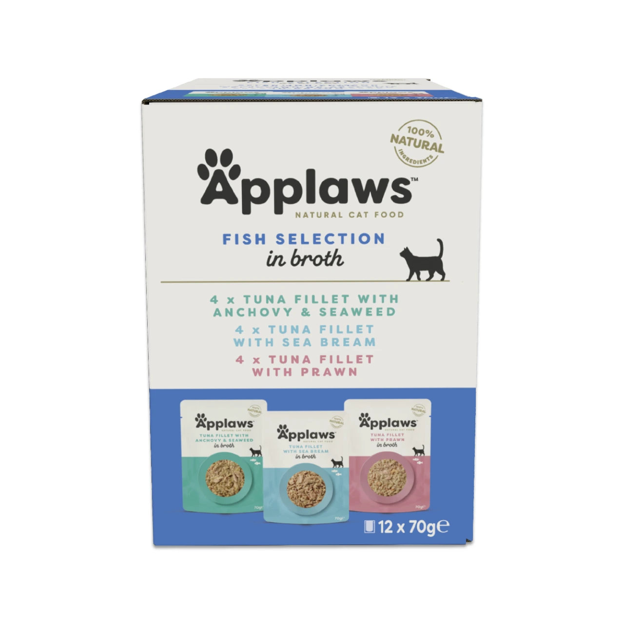 Applaws Fish Mix multipakke vådfoder 12 x 70 g